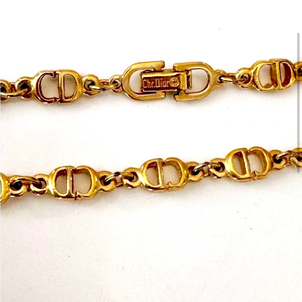 Vintage Dior CD Logo Gold Bracelet - Picture 3 of 8